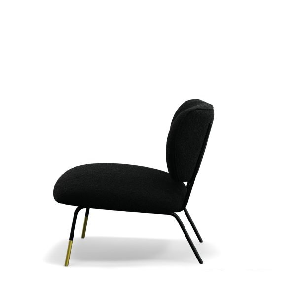 Modrest - Kendall Modern Black Fabric Accent Chair - Image 3