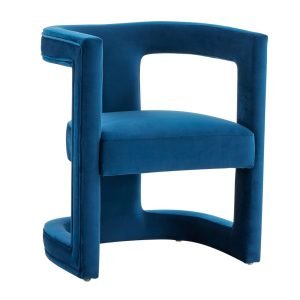 Modrest Kendra - Modern Blue Fabric Accent Chair