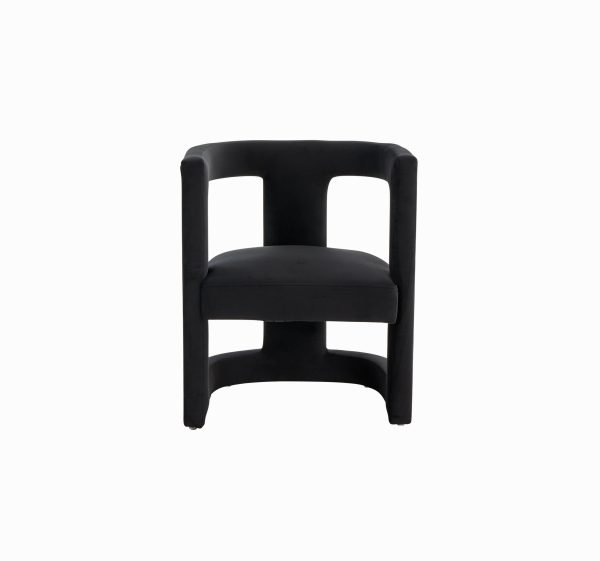 Modrest Kendra - Modern Black Fabric Accent Chair - Image 2