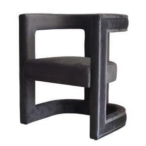 Modrest Kendra - Dark Grey Fabric Accent Chair