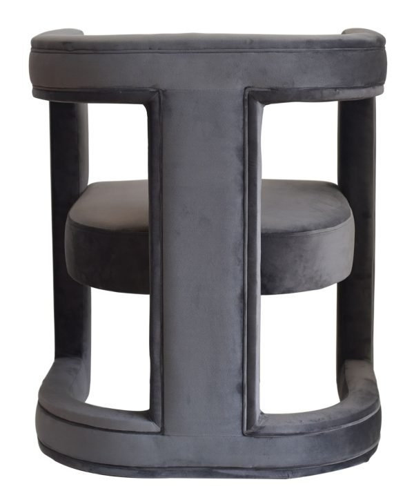 Modrest Kendra - Dark Grey Fabric Accent Chair - Image 3