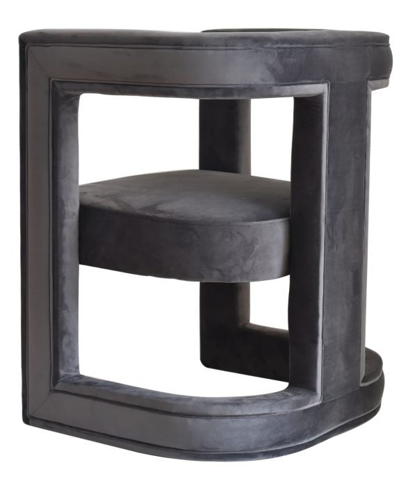 Modrest Kendra - Dark Grey Fabric Accent Chair - Image 4