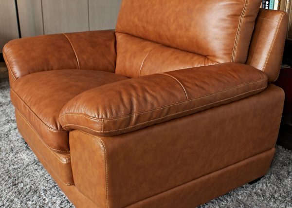 Divani Casa Kendrick - Traditional Modern Cognac Leather Sofa Set - Image 2