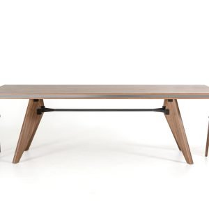 Modrest Kennedy Mid-Century Walnut Dining Table