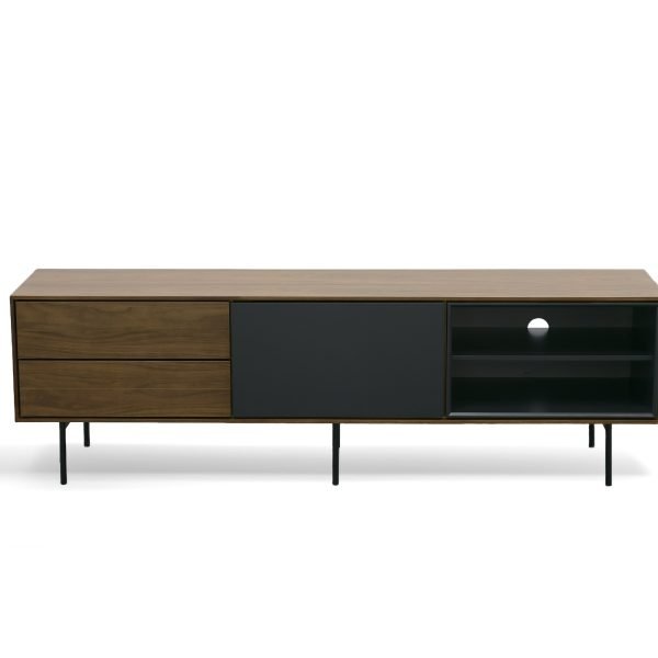 Modrest Kenny Modrest Walnut & Grey TV Stand - Image 4