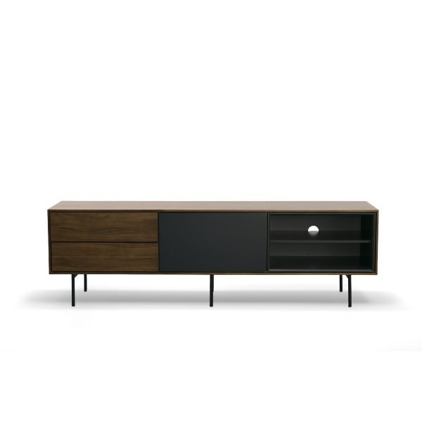 Modrest Kenny Modrest Walnut & Grey TV Stand - Image 5