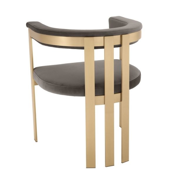 Modrest Kersey - Glam Grey Velvet Accent Chair - Image 3
