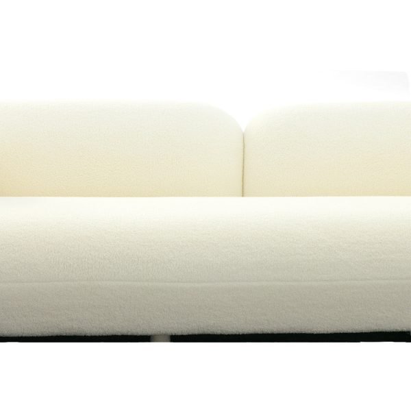 Modrest - Khan Modern 4-Seater Off White Fabric Sofa - Image 4