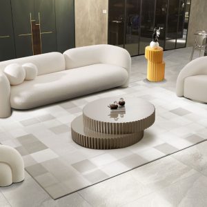 Modrest - Khan Modern 4-Seater Off White Fabric Sofa