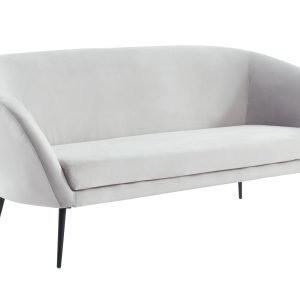 Divani Casa Koeing - Modern Light Grey Fabric Sofa