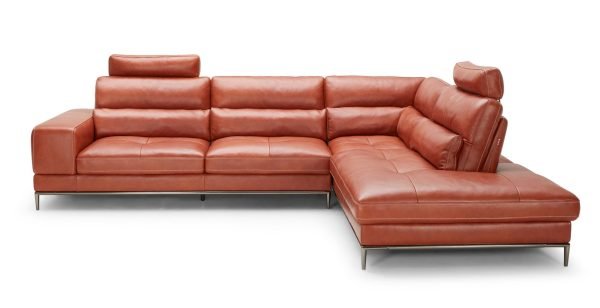 Divani Casa Kudos - Modern Cognac RAF Chaise Sectional Sofa - Image 2
