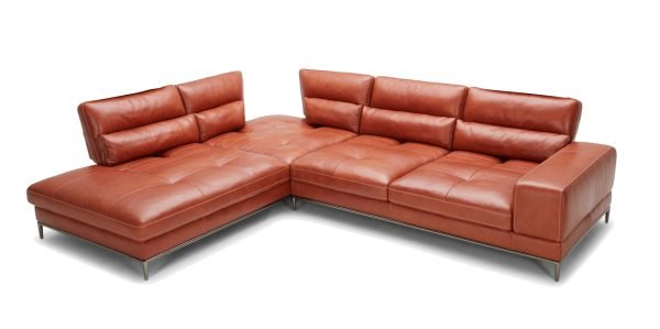 Divani Casa Kudos - Modern Cognac LAF Chaise Sectional Sofa - Image 4