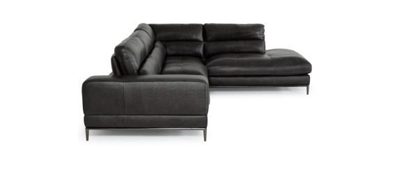 Divani Casa Kudos - Modern Dark Grey RAF Chaise Sectional Sofa - Image 3