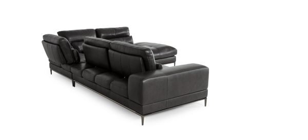 Divani Casa Kudos - Modern Dark Grey RAF Chaise Sectional Sofa - Image 5