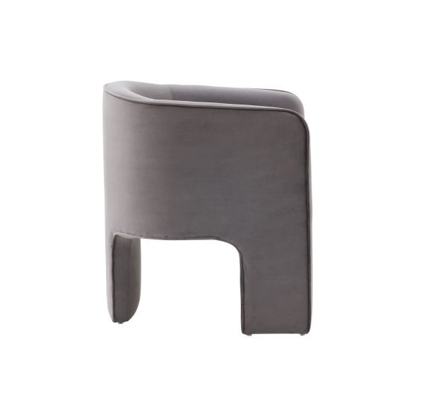 Modrest Kyle Modern Dark Grey Accent Chair - Image 3