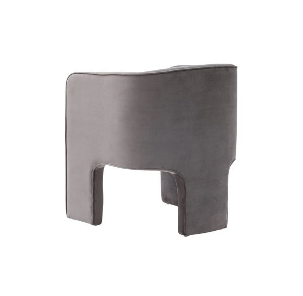 Modrest Kyle Modern Dark Grey Accent Chair - Image 4