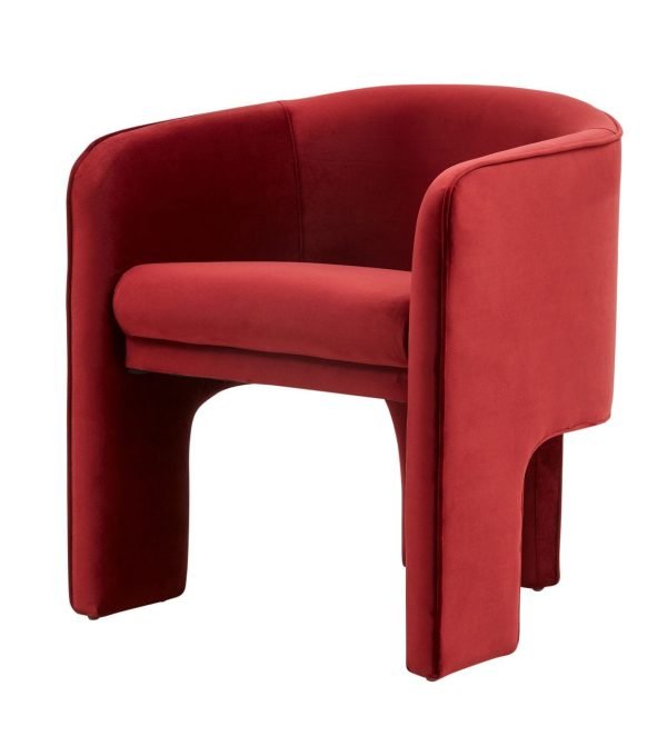 Modrest Kyle Modern Burnt Orange Accent Chair