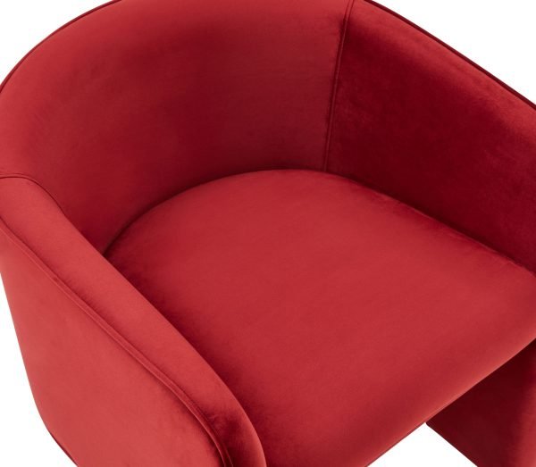 Modrest Kyle Modern Burnt Orange Accent Chair - Image 5