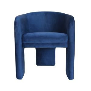 Modrest Kyle - Modern Blue Velvet Accent Chair