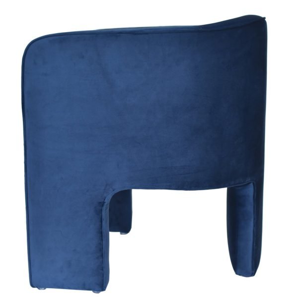 Modrest Kyle - Modern Blue Velvet Accent Chair - Image 3
