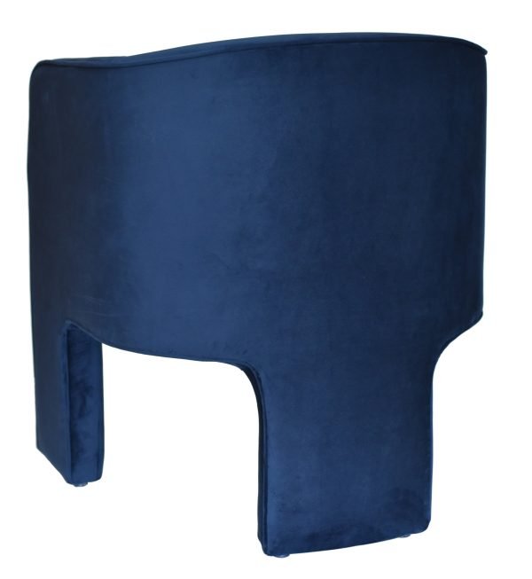 Modrest Kyle - Modern Blue Velvet Accent Chair - Image 4