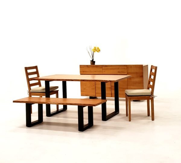 Modrest Lance Modern Ash Wood Dining Chair w/ Cushion (Set of 2) - Image 5