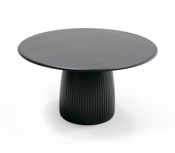 Modrest -  Lander Modern Mid Century Black Oak Round Dining Table - Image 5