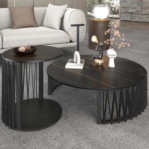 Modrest Larimer - Modern Round Coffee Table Set