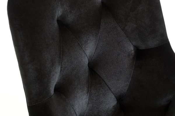 A&X Larissa Modern Black Fabric Dining Chair - Image 4