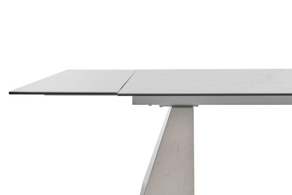 Modrest Latrobe - Modern White Ceramic Quartz 118" Extendable Dining Table - Image 5
