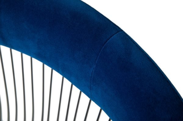 Modrest Lauren - Blue Velvet and Stainless Steel Dining Chair - Image 5