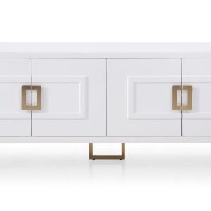 Modrest Leah - Contemporary White High Gloss & Champagne Gold Buffet