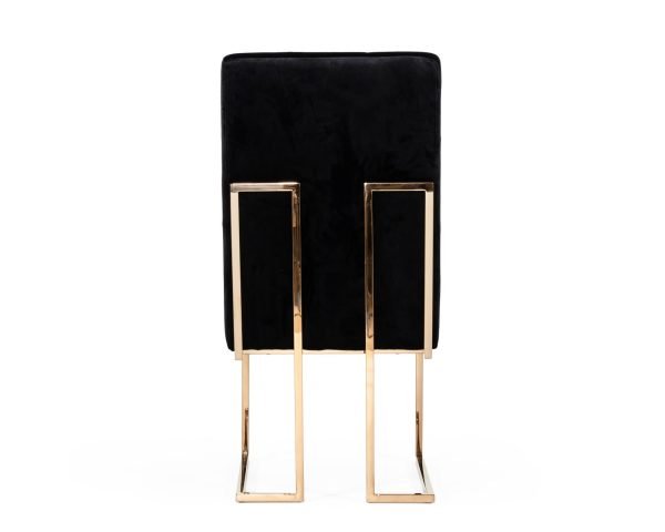 Modrest Legend - Modern Black & Rosegold Dining Chair (Set of 2) - Image 5