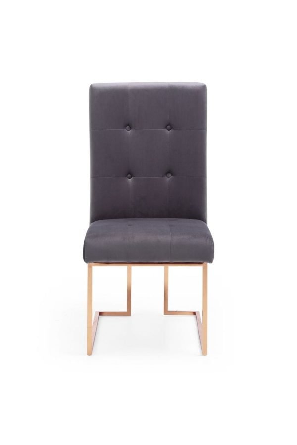 Modrest Legend - Modern Grey & Rosegold Dining Chair (Set of 2) - Image 2