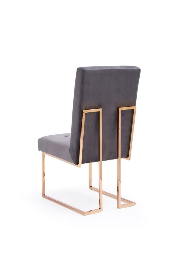 Modrest Legend - Modern Grey & Rosegold Dining Chair (Set of 2) - Image 3