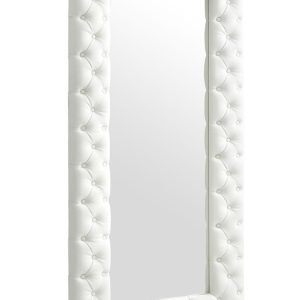 Modrest Legend - Modern White Bonded Leather Floor Mirror
