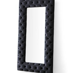 Modrest Legend - Transitional Black Velvet Floor Mirror