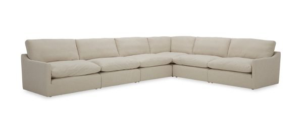 Divani Casa Lennon - Transitional Beige Fabric Sectional Sofa - Image 2