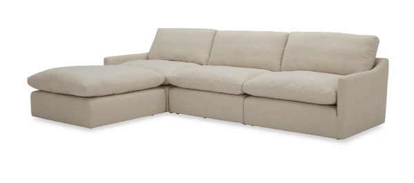 Divani Casa Lennon - Transitional Beige Fabric Sectional Sofa - Image 4