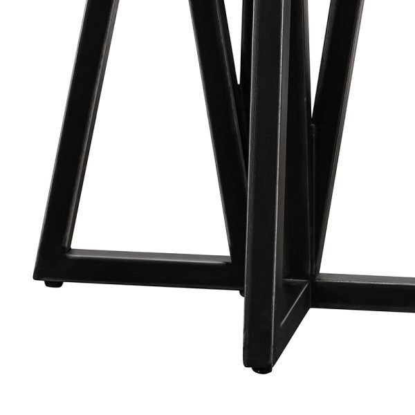 Modrest Richmond Modern Concrete & Black Metal End Table - Image 5
