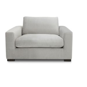 Divani Casa Poppy - Modern White Fabric Lounge Chair