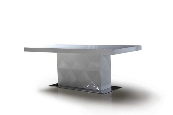 Versus Eva Modern White Lacquer Dining Table - Image 5