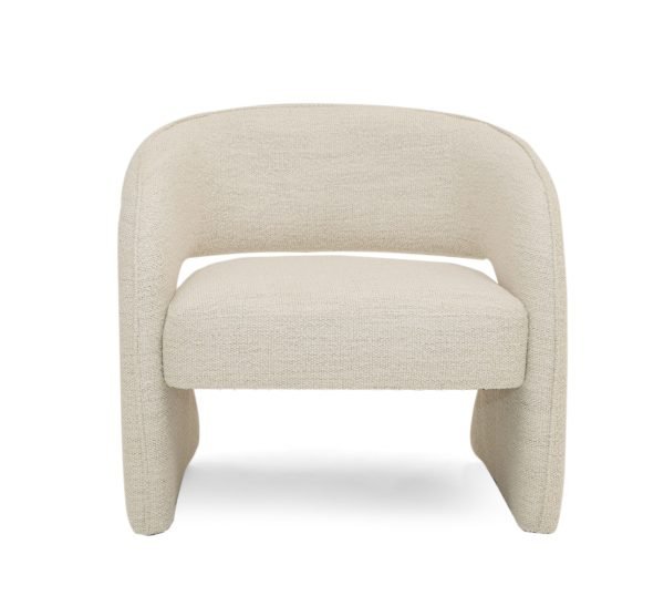Modrest Luby - Modern Cream Fabric  Accent Chair - Image 2