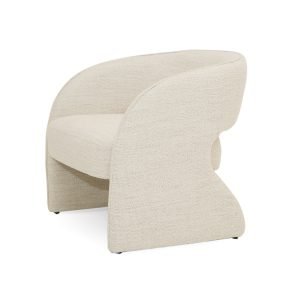 Modrest Luby - Modern Cream Fabric  Accent Chair