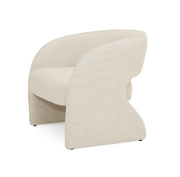 Modrest Luby - Modern Cream Fabric  Accent Chair