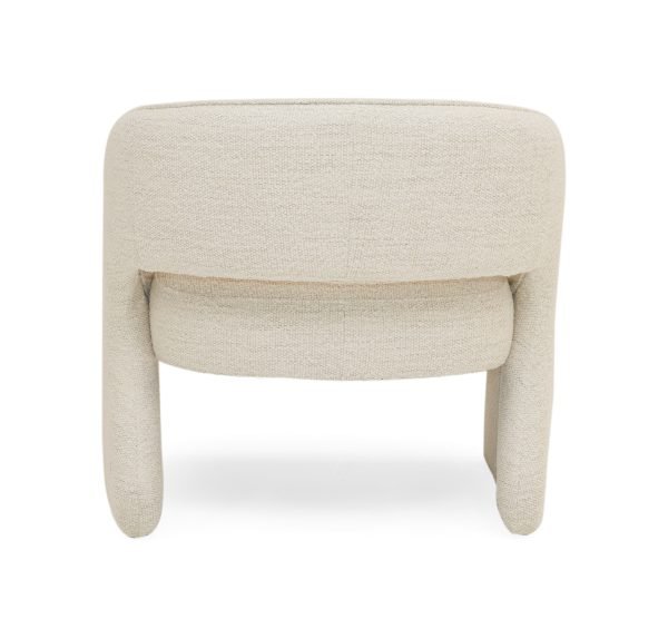 Modrest Luby - Modern Cream Fabric  Accent Chair - Image 3