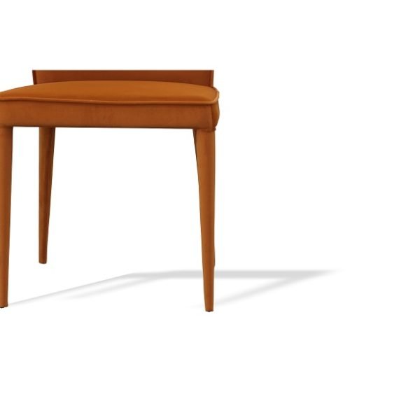 Modrest Lucero - Modern Orange Velvet Dining Armchair - Image 3
