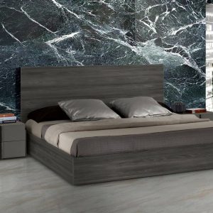 Nova Domus Lucia - Full Size Italian Modern Matte Grey / Elm Grey Bed