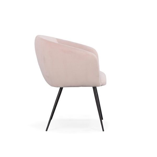 Modrest Luzerne - Modern Pink Velvet Dining Chair - Image 2