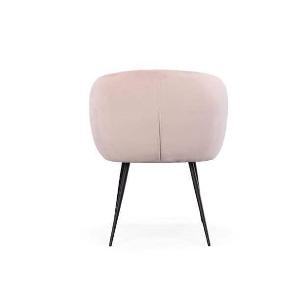 Modrest Luzerne - Modern Pink Velvet Dining Chair - Image 3